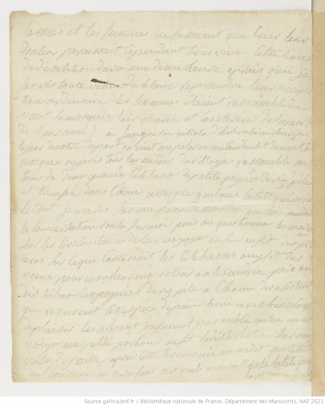 Notes du voyage de René Caillié à Tombouctou. (1827), fol. 15v