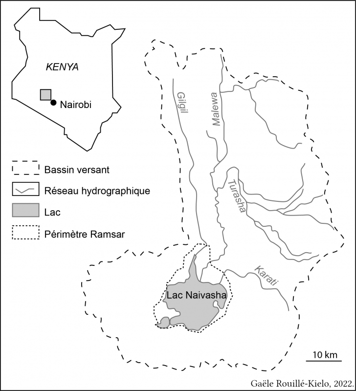 Figure 1 : Le bassin-versant du lac Naivasha au Kenya 