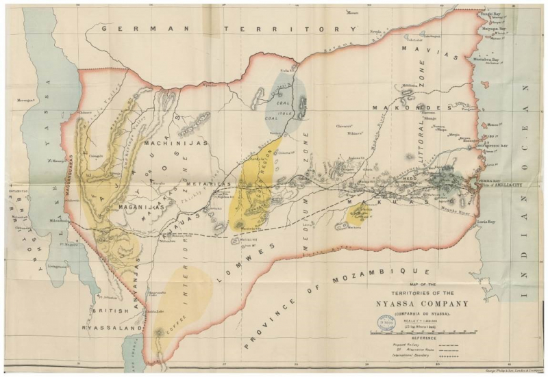 Figure 3 : Carte des territoires de la Compagnie du Nyassa