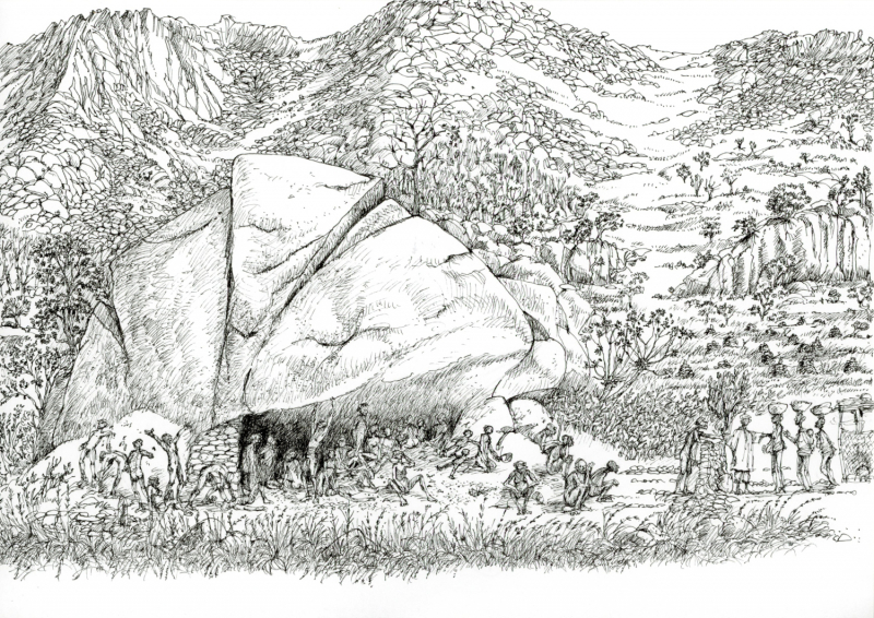 Figure 10. La grotte – Lazaret. Dessin refusé